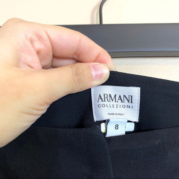 Armani Collezioni Black Straight Leg Career Pants - Picture 3 of 4